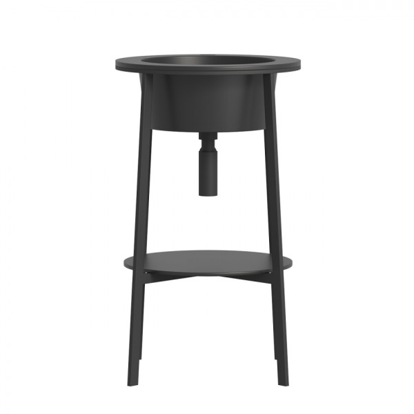 Раковина с консолью Аbber Bequem 50x50x85 черная матовая (AC2130MB)