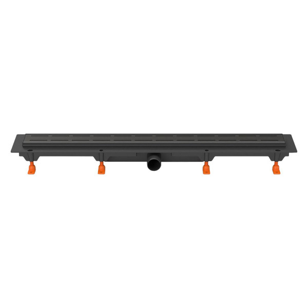 Лоток душевой 950 мм. MCH Chudej Line Black Edition (решетка нерж. сталь черная, боковой слив D 40) CH950LC