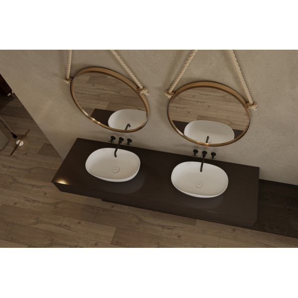 Раковина накладная Stein (белый матовый)