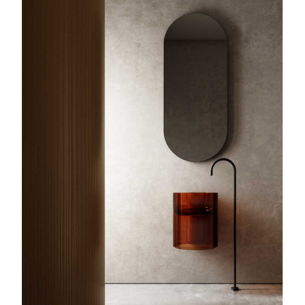 Раковина подвесная Abber Kristall коричневая (AT2704Opal)