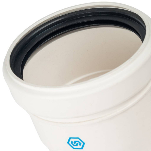 Элемент дымохода Stout отвод 87° м/п DN80 конденсационный (с испекцией PP-FE) (SCA-8080-010090)