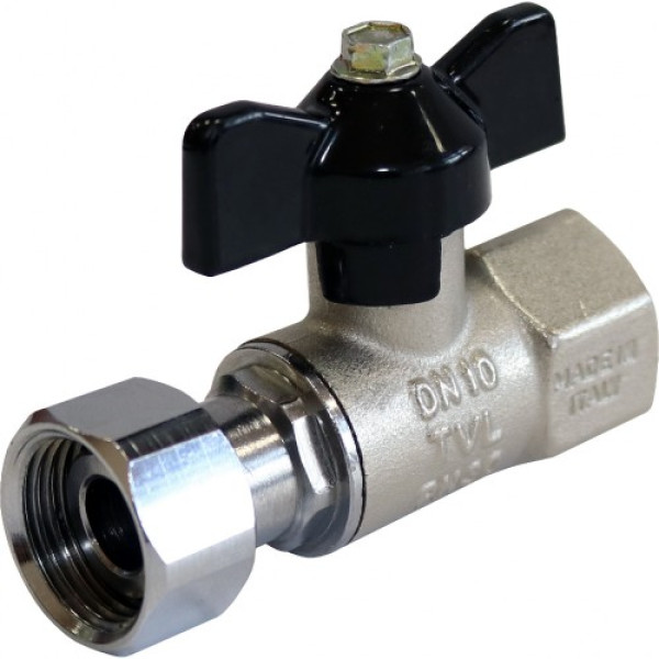 Кран Stout 1/2"x1/2" ВР шаровой накидной гайкой (ручка бабочка) (SVB-0009-000015)