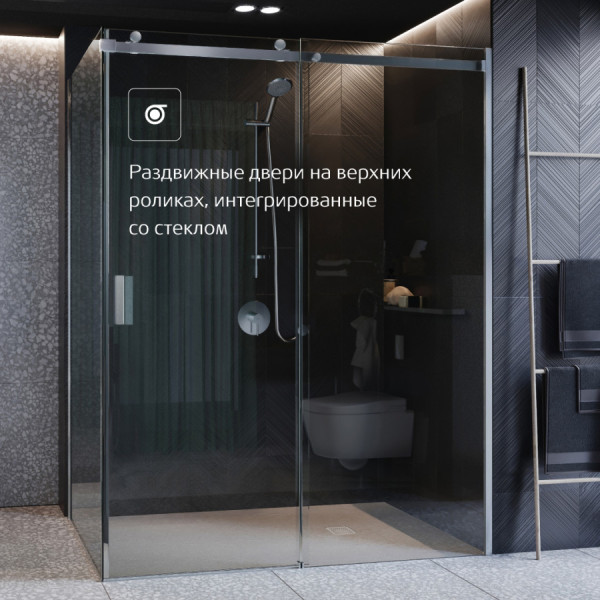 Душевая дверь Roca Area 160x200 L стекло прозрачное, профиль хром (7.MP05.L.601.2M) Душевая дверь Roca Area 160x200 L стекло прозрачное, профиль хром (7.MP05.L.601.2M)
