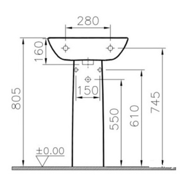 Пьедестал напольный для раковины Vitra S50 (6936B003-7035)