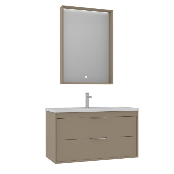 Тумба подвесная Orka Clay 1000x500x520 с раковиной sahra (5004387)