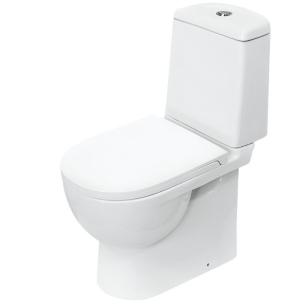 Унитаз-компакт Sanita LUXE Best Basic сиденье 2 режима Oliveira нижний привод (WC.CC/Best/2-P/WHT.G/S1)