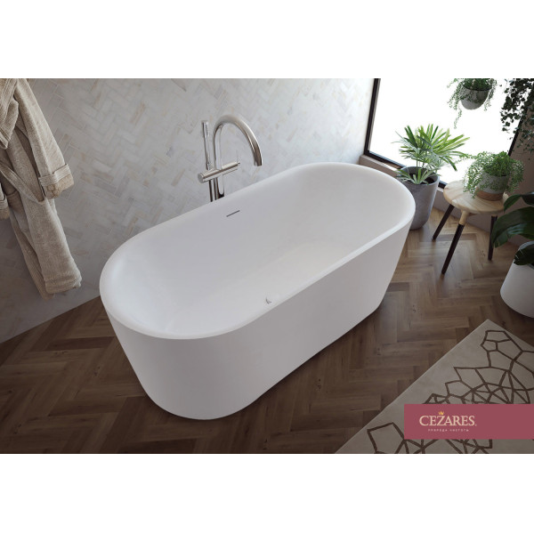 Ванна акриловая Cezares Metauro 180x80x60 белый матовый (METAURO-INT-Central-180-80-60-W-MATT)