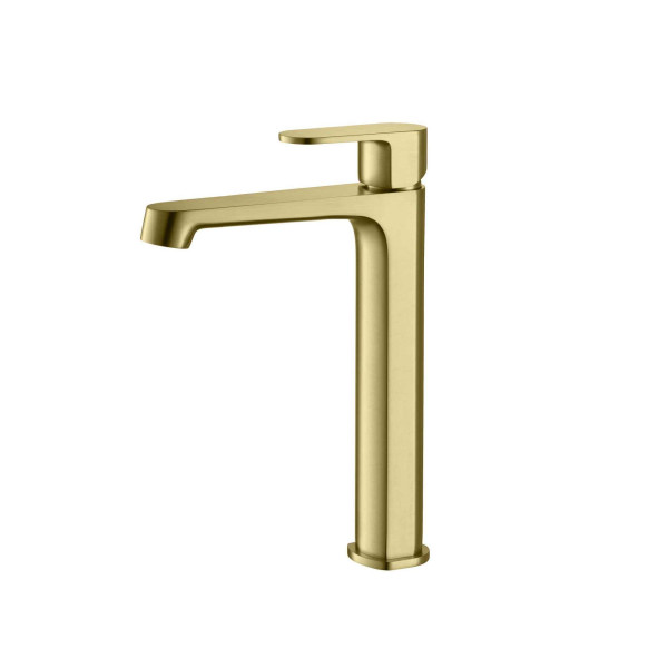 Смеситель для раковины Aquatek Оберон шлифованное золото (AQ1204BG)