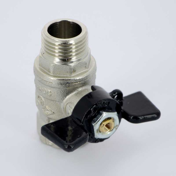 Кран Bugatti 1/2" ВН шаровый Arizona 607 (черная бабочка) (06070007)