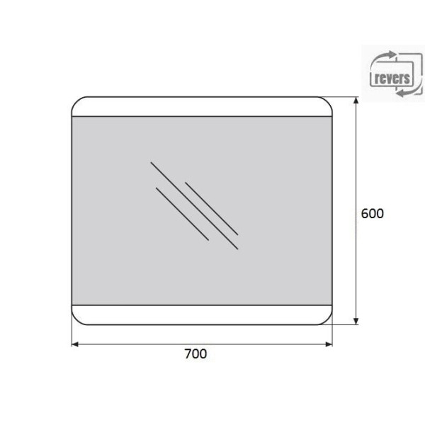 Зеркало с подсветкой BelBagno SPC-CEZ 70x60 (SPC-CEZ-700-600-LED-TCH)