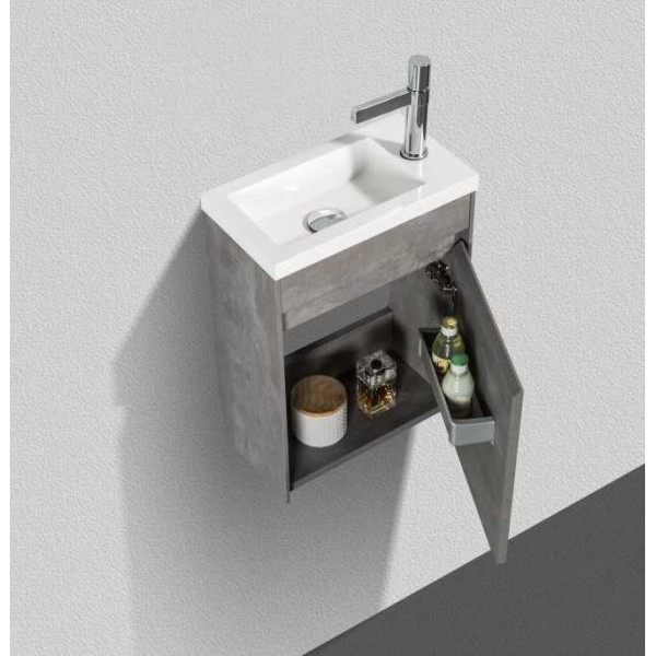 Тумба подвесная с дверкой BelBagno Pietra Mini 40-L Stucco Cemento (PIETRA MINI-400-1A-SO-SCM-L) Тумба подвесная с дверкой BelBagno Pietra Mini 40-L Stucco Cemento (PIETRA MINI-400-1A-SO-SCM-L)