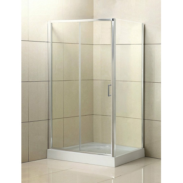 Душевой уголок BelBagno Uno 120x80x185 стекло прозрачное, профиль хром (UNO-AH-1-120/80-C-Cr)