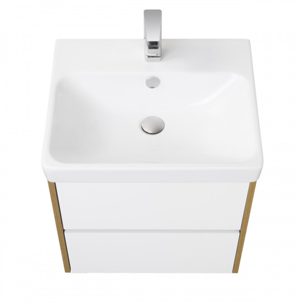 Тумба подвесная Aquaton Сканди 532x427x522 белый, дуб рустикальный (1.A251.7.01S.DZ9.0)