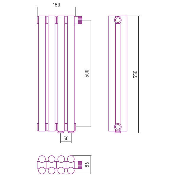 Дизайн-радиатор Сунержа Эстет-11 EU50 500*180 4 секции золотой (03-0312-5004) Дизайн-радиатор Сунержа Эстет-11 EU50 500*180 4 секции золотой (03-0312-5004)