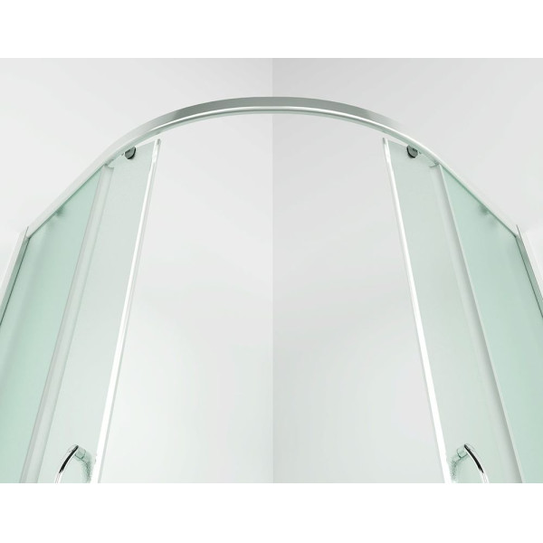 Душевой уголок Erlit 80х80 с поддоном стекло матовое, профиль хром, без крыши (ER0508-C3)