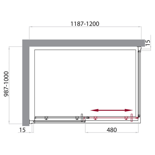 Душевой уголок BelBagno Uno 120x100x185 стекло прозрачное, профиль хром (UNO-AH-1-120/10-C-Cr)