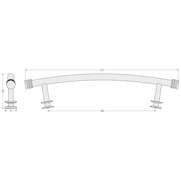Полка Сунержа 370 мм черный хром (01-2011-0370)