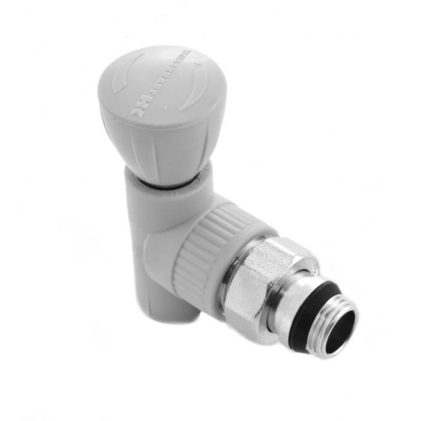 Вентиль радиаторный угловой PP-R Heisskraft 20*1/2"Н (4082025) Вентиль радиаторный угловой PP-R Heisskraft 20*1/2"Н (4082025)