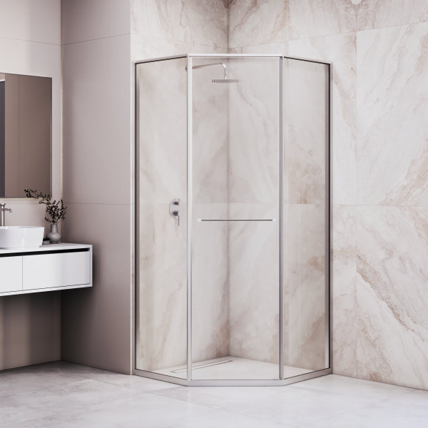 Душевой уголок RGW 90x90x200 стекло прозрачное, профиль хром (33328299-11R) Душевой уголок RGW 90x90x200 стекло прозрачное, профиль хром (33328299-11R)