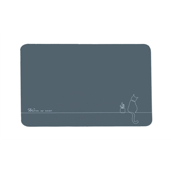 Коврик для ванной Melodia QUADRO диатомитовый 50х80 серый (MK207)