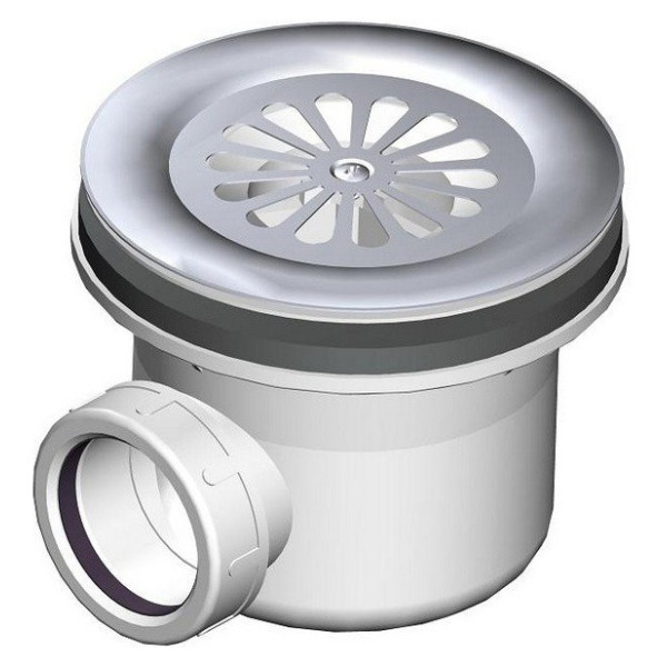 Cифон для душевого поддона Alcaplast с нержавеющей peшeткой (A48) Cифон для душевого поддона Alcaplast с нержавеющей peшeткой (A48)