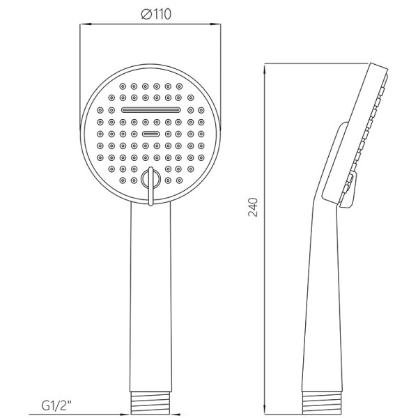 Душевая лейка Melodia 3 функции водопад d100 хром/серый (MKP20438) Душевая лейка Melodia 3 функции водопад d100 хром/серый (MKP20438)
