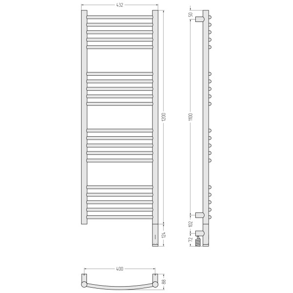 Полотенцесушитель электрический Сунержа Богема 3.1 выгнутая 1200x400 провод справа матовый белый (30-6003-1240) Полотенцесушитель электрический Сунержа Богема 3.1 выгнутая 1200x400 провод справа матовый белый (30-6003-1240)