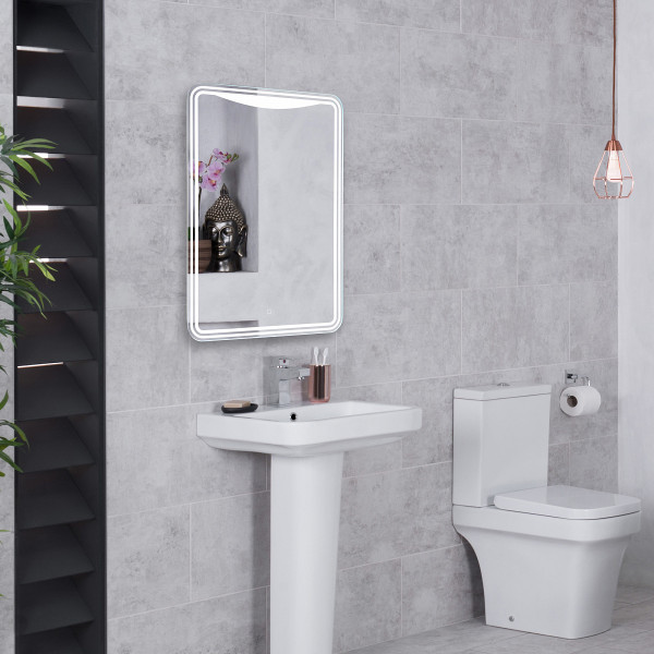 Зеркало Azario Мали 550х800 c подсветкой и диммером, сенсорный выключатель (LED-00002534) Зеркало Azario Мали 550х800 c подсветкой и диммером, сенсорный выключатель (LED-00002534)