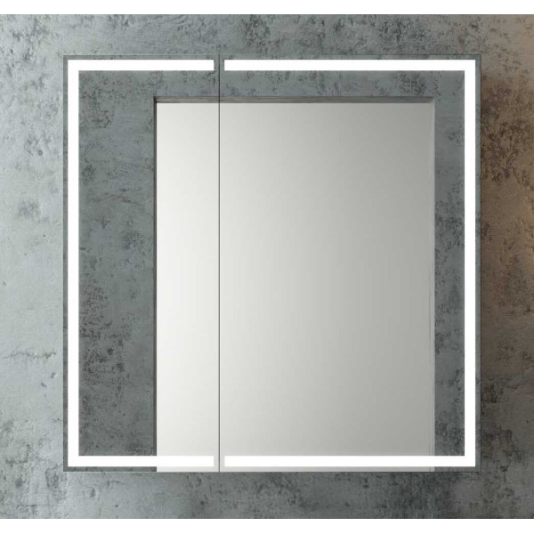 Шкаф зеркальный Континент Mirror Box black Led 800х800 (МВК052) Шкаф зеркальный Континент Mirror Box black Led 800х800 (МВК052)