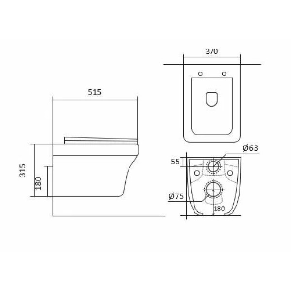 Инсталляция с унитазом Aquatek Амадео рама Standard INS-0000012(без клавиши и крепежа)+унитаз Амадео AQ1163-00 с тонким сиденьем soft-close