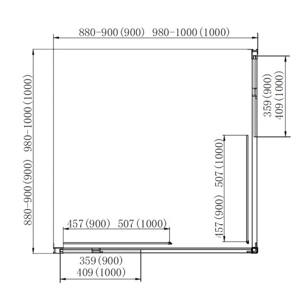 Душевой уголок Azario 100х100х200 стекло прозрачное, профиль черный (AZ-ND1142 1000 Black) Душевой уголок Azario 100х100х200 стекло прозрачное, профиль черный (AZ-ND1142 1000 Black)
