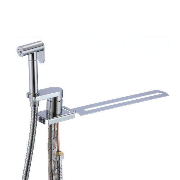 Смеситель на унитаз с гигиеническим душем Dlin хром (D182204)