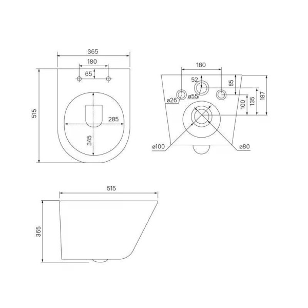 Комплект инсталляция с унитазом и клавишей смыва хром Calipso Q Iddis (CAQPO1GCi73)