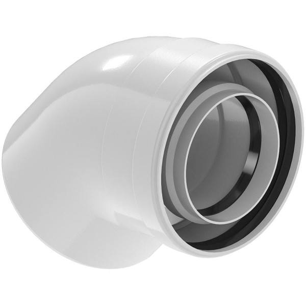 Отвод конденсационный Okseler D80/125 45° (oks00106) Отвод конденсационный Okseler D80/125 45° (oks00106)