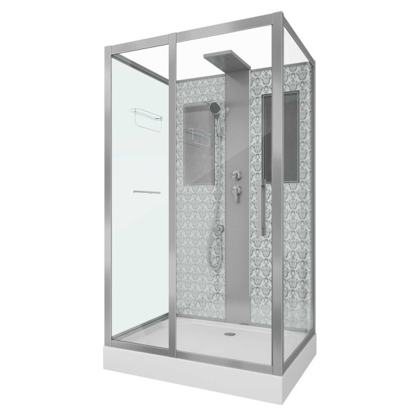 Душевая кабина Niagara Luxe 1200*900*2100 стекло прозрачное, профиль хром (NGL-7711WBK) Душевая кабина Niagara Luxe 1200*900*2100 стекло прозрачное, профиль хром (NGL-7711WBK)