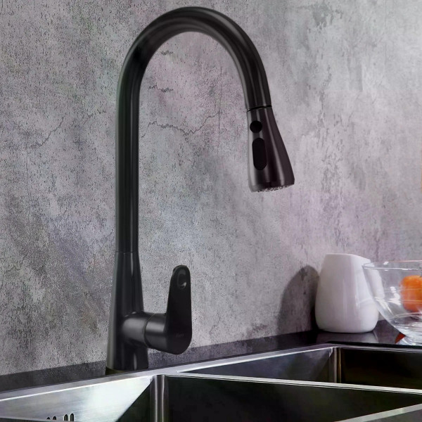 Смеситель для кухни Rea Mild черный матовый (REA-B4800) Смеситель для кухни Rea Mild черный матовый (REA-B4800)