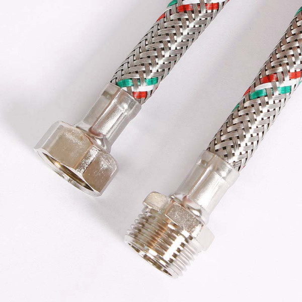 Подводка гибкая Uni-Fitt 1800 мм 1/2" НВ DN 8 оплётка из нерж. стали (501S2018) Подводка гибкая Uni-Fitt 1800 мм 1/2" НВ DN 8 оплётка из нерж. стали (501S2018)