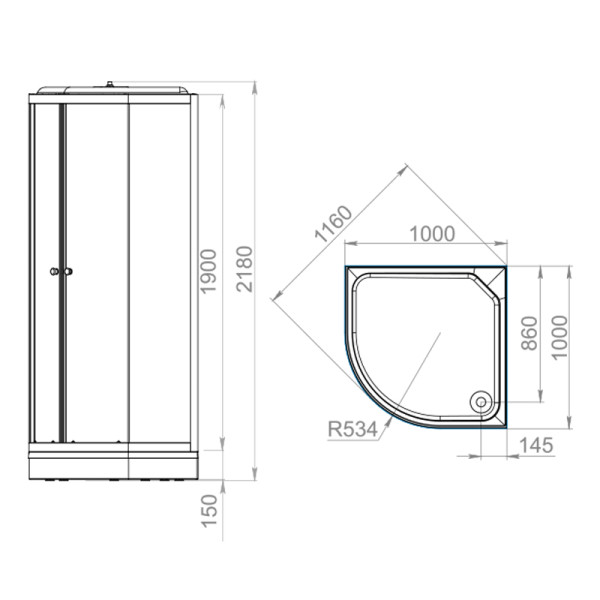 Кабина душевая Melodia Classica 1000х1000 низкий поддон, стекло прозрачное, профиль белый (MB01001) Кабина душевая Melodia Classica 1000х1000 низкий поддон, стекло прозрачное, профиль белый (MB01001)