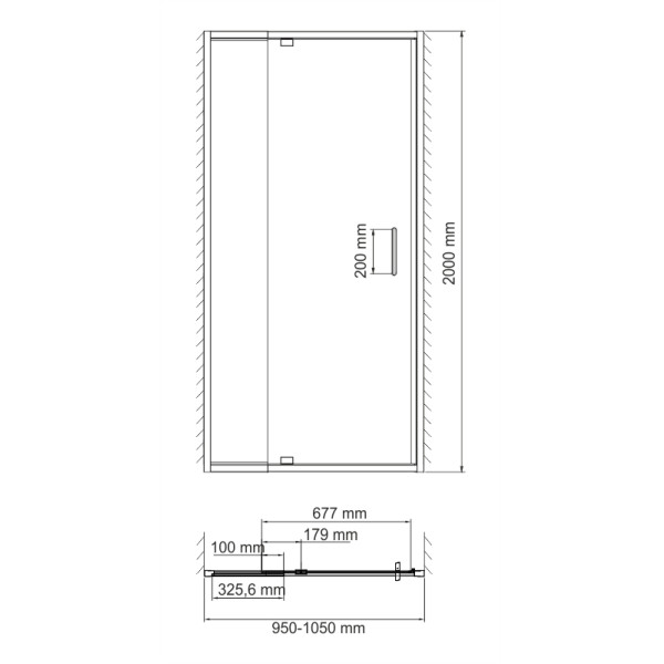 Душевая дверь WasserKRAFT Berkel 48P12 100х200