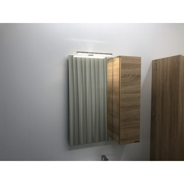 Шкаф зеркальный Comforty Тромсе 600x150x750 дуб сонома (00004142221)