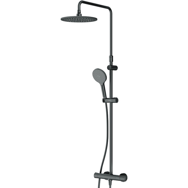 Душевая система AM.PM Like с термостатом, черная матовая (F0780422) Душевая система AM.PM Like с термостатом, черная матовая (F0780422)