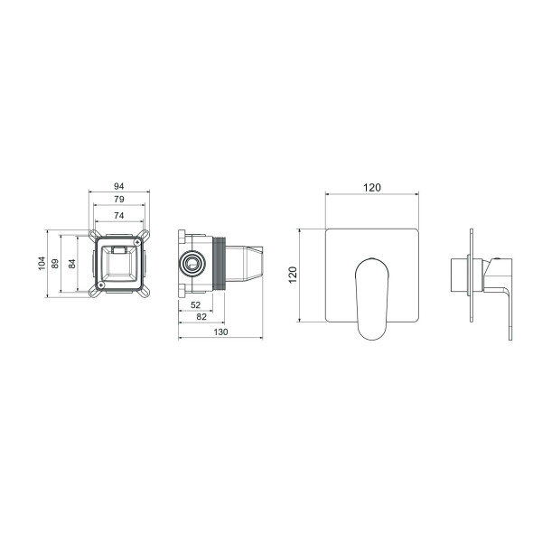 Смеситель для душа Aquatek Оберон хром (AQ1266CR) Смеситель для душа Aquatek Оберон хром (AQ1266CR)
