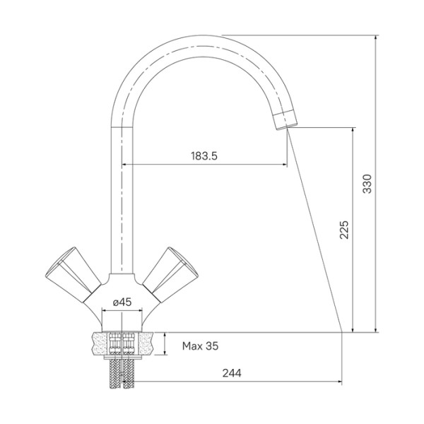 Смеситель для кухни Iddis Bounce (BOUSBJ0i05) Смеситель для кухни Iddis Bounce (BOUSBJ0i05)