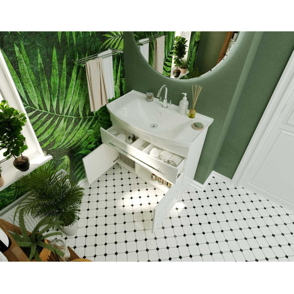 Тумба напольная 1Marka Lina 865*490*850 белая (У94493)