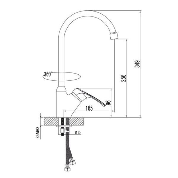 Смеситель для кухни Lemark Omega (LM3105C)