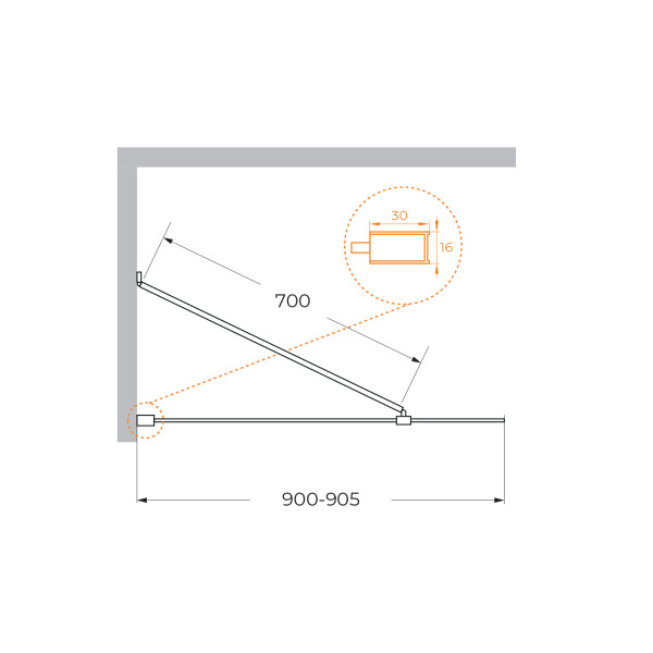 Душевые шторки для ванн Cezares Liberta 90x155 стекло прозрачное, профиль черный (LIBERTA-V-1-TB-90/155-C-NERO)