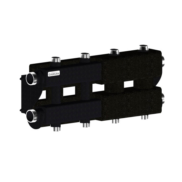 Коллектор модульный Gidruss MK-100-4DU.EPP (до 100 кВт, 2 магистрали G 1 1/4", 2+2 контура G 1", EPP-термоизоляция, 4D-кронштейны K.UMS, ст. 09Г2С) Коллектор модульный Gidruss MK-100-4DU.EPP (до 100 кВт, 2 магистрали G 1 1/4", 2+2 контура G 1", EPP-термоизоляция, 4D-кронштейны K.UMS, ст. 09Г2С)