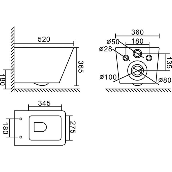 Чаша подвесного унитаза BelBagno Ardente-C (BB3202CHR-MB)