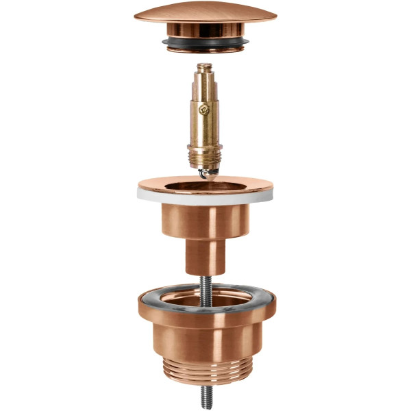 Донный клапан клик-клак для раковины универсальный Rea Copper mat медь матовая (REA-A5632)