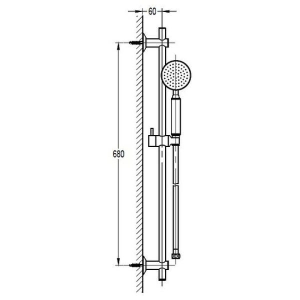 Душевой гарнитур Cezares хром (ECO-SD-01)
